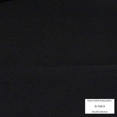 G103/3 Vercelli VIII - 95% Wool - Đen Caro